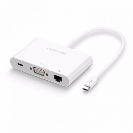 绿联type-c转hub/hdmi/vga投影仪网卡转换器